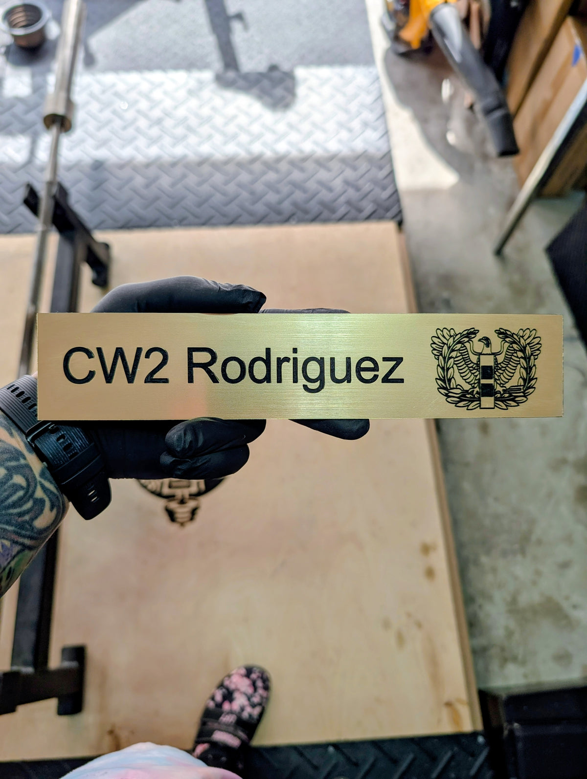 Custom Gold Aluminum Nameplate