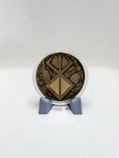 Custom Laser Engraved Brass Coin | Personalized Business, Sports Team, Anime & Commemorative Challenge Coin