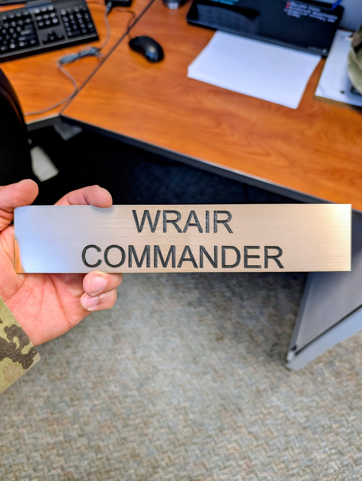 Custom Gold Aluminum Nameplate