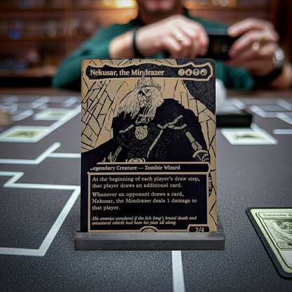 Custom Metal MTG Card. Matte Black Finish